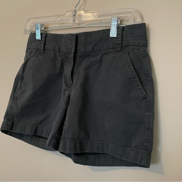 J. Crew Dark Charcoal Gray Chino Broken-In Shorts - Picture 2 of 5